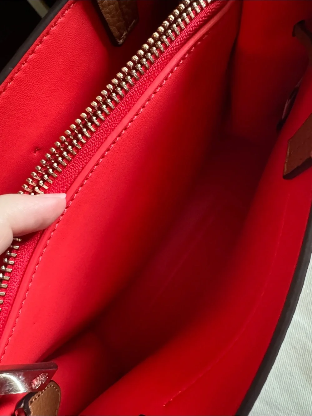 kate spade New York Tan Leather Tassel Bag